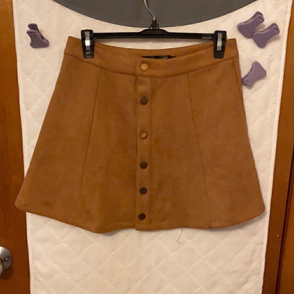 Suede like mini skirt 